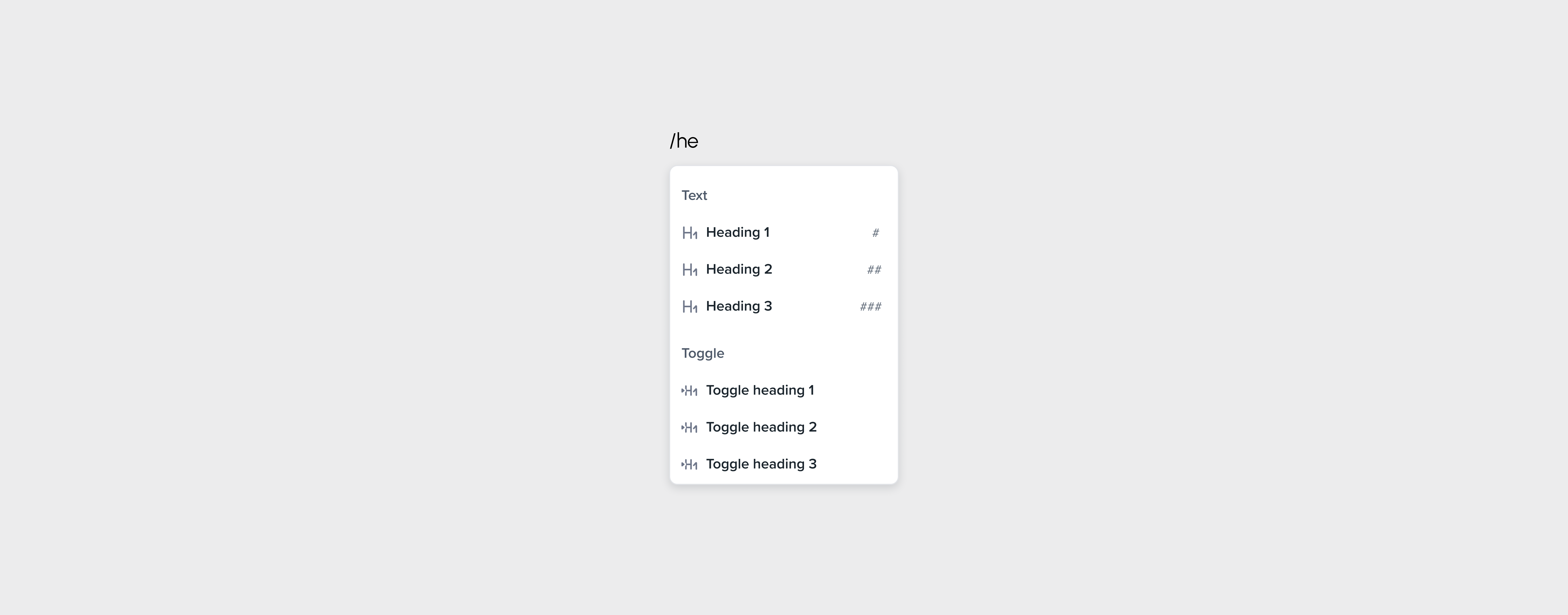 Redesigned block-type picker