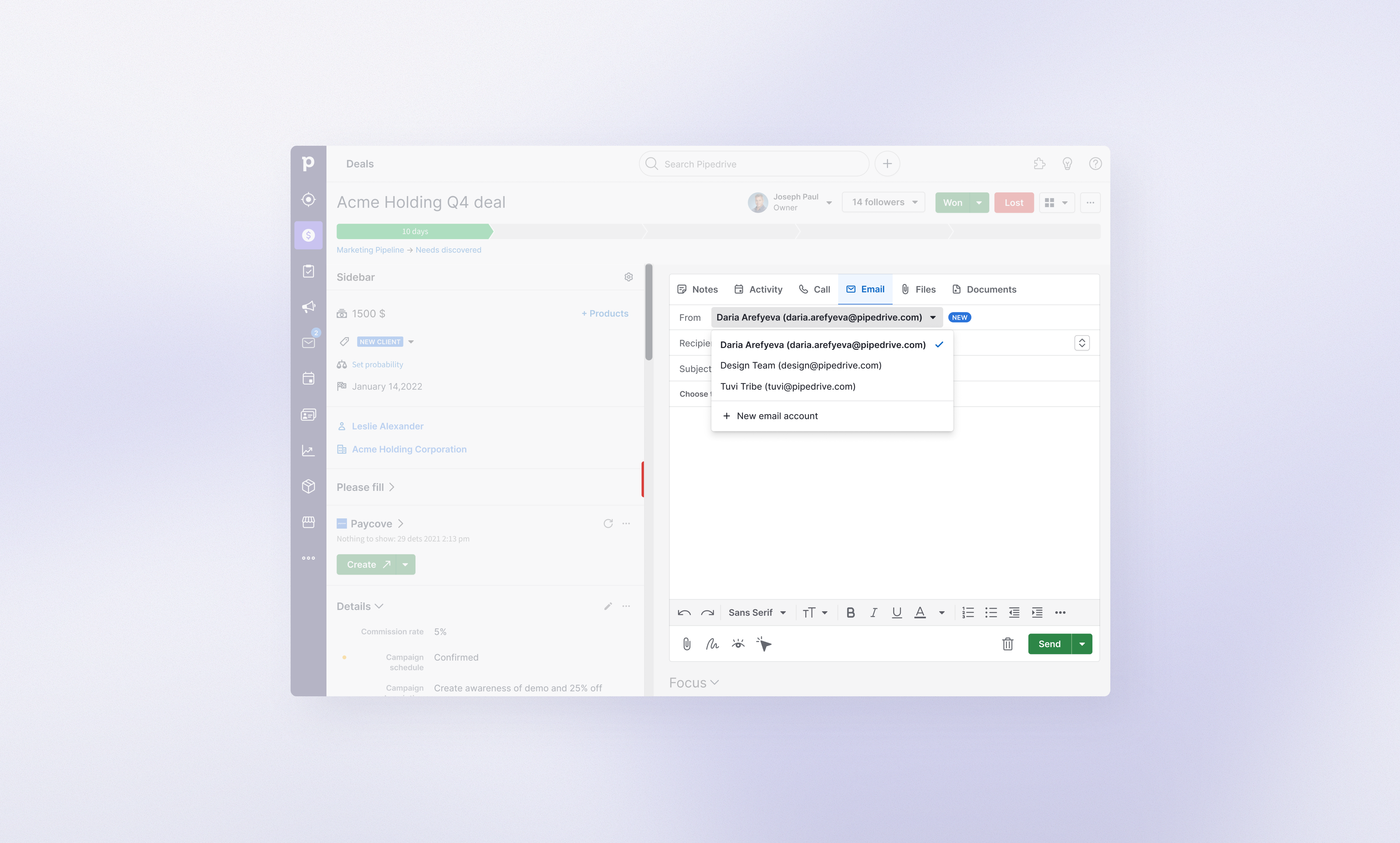 Bringing multiple email accounts sync